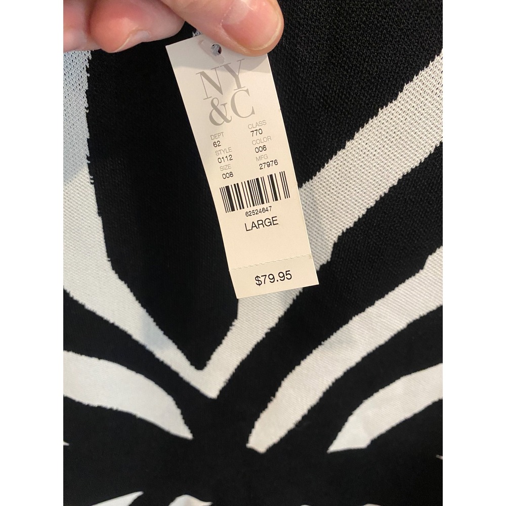 Zebra Print Knit Dress‎ Size Large Animal Print Professional Office Corporate - Picture 4 of 5